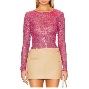 Long sleeve sequins top